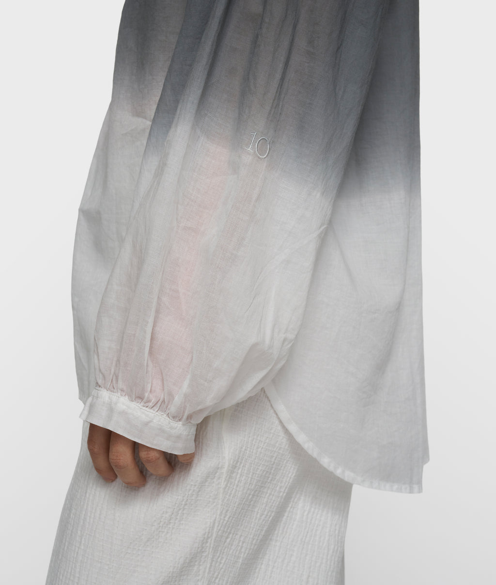 dip dye blouse | mid grey