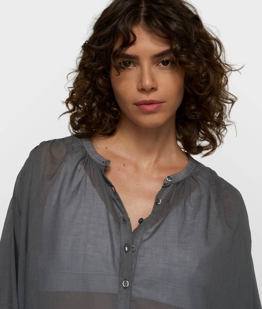 dip dye blouse | mid grey