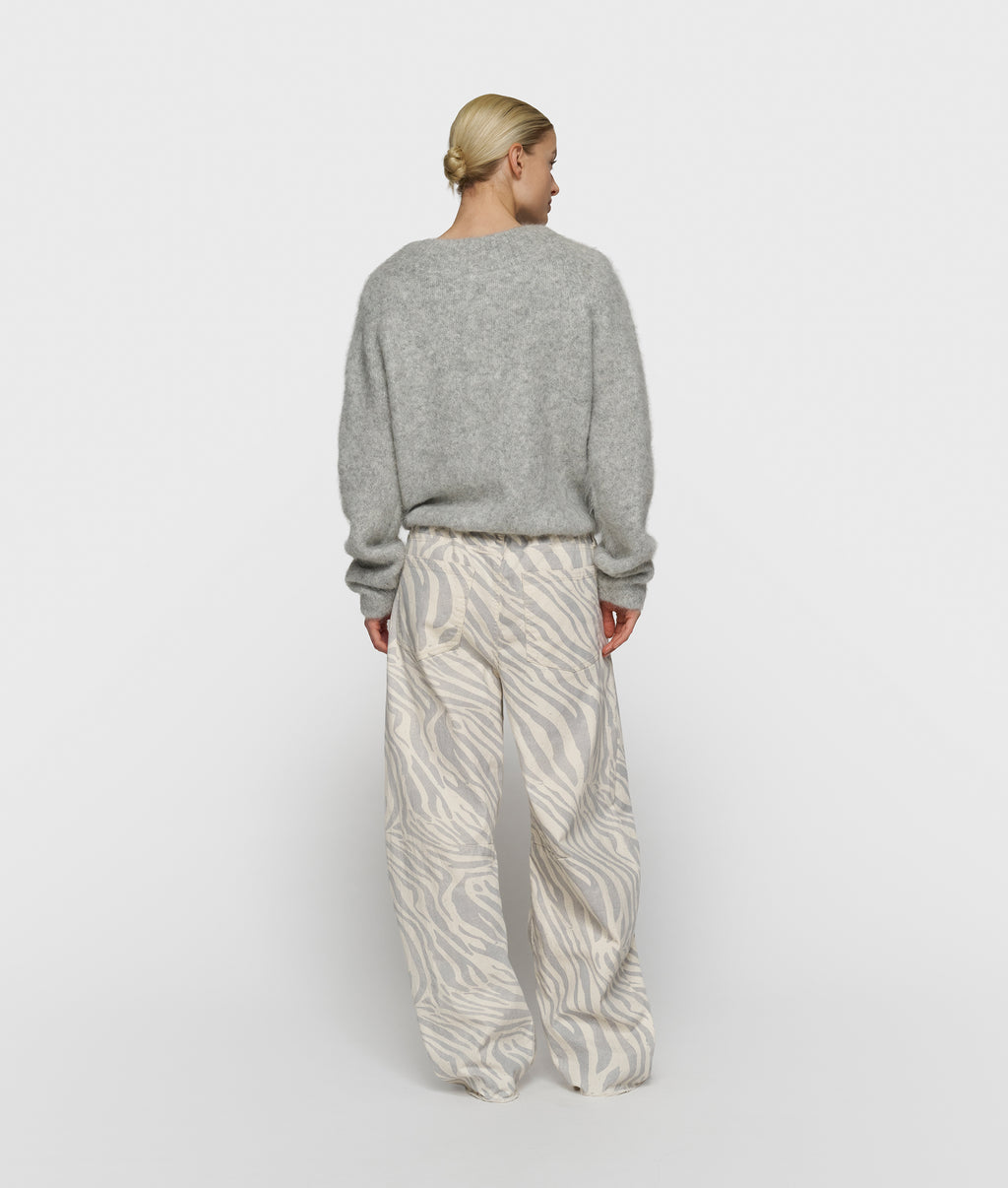 Strickpullover aus Alpakamix | light grey melee