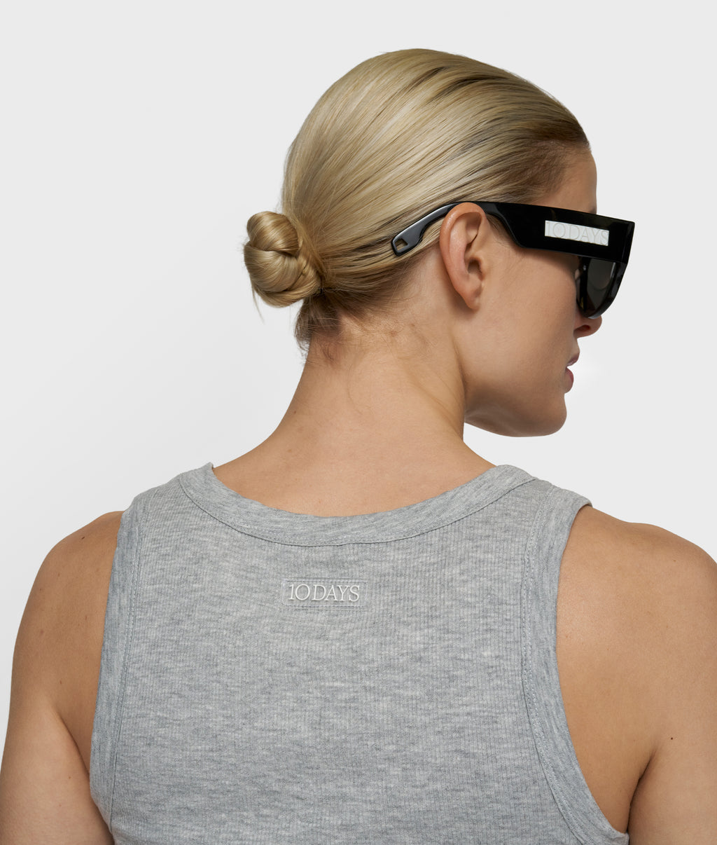 soft rib tank top | light grey melee