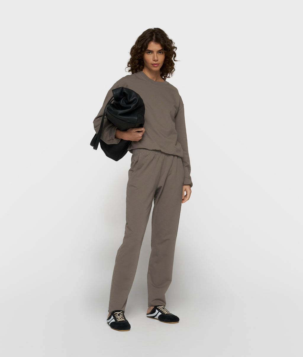 silent chique slim jogger | dark fog