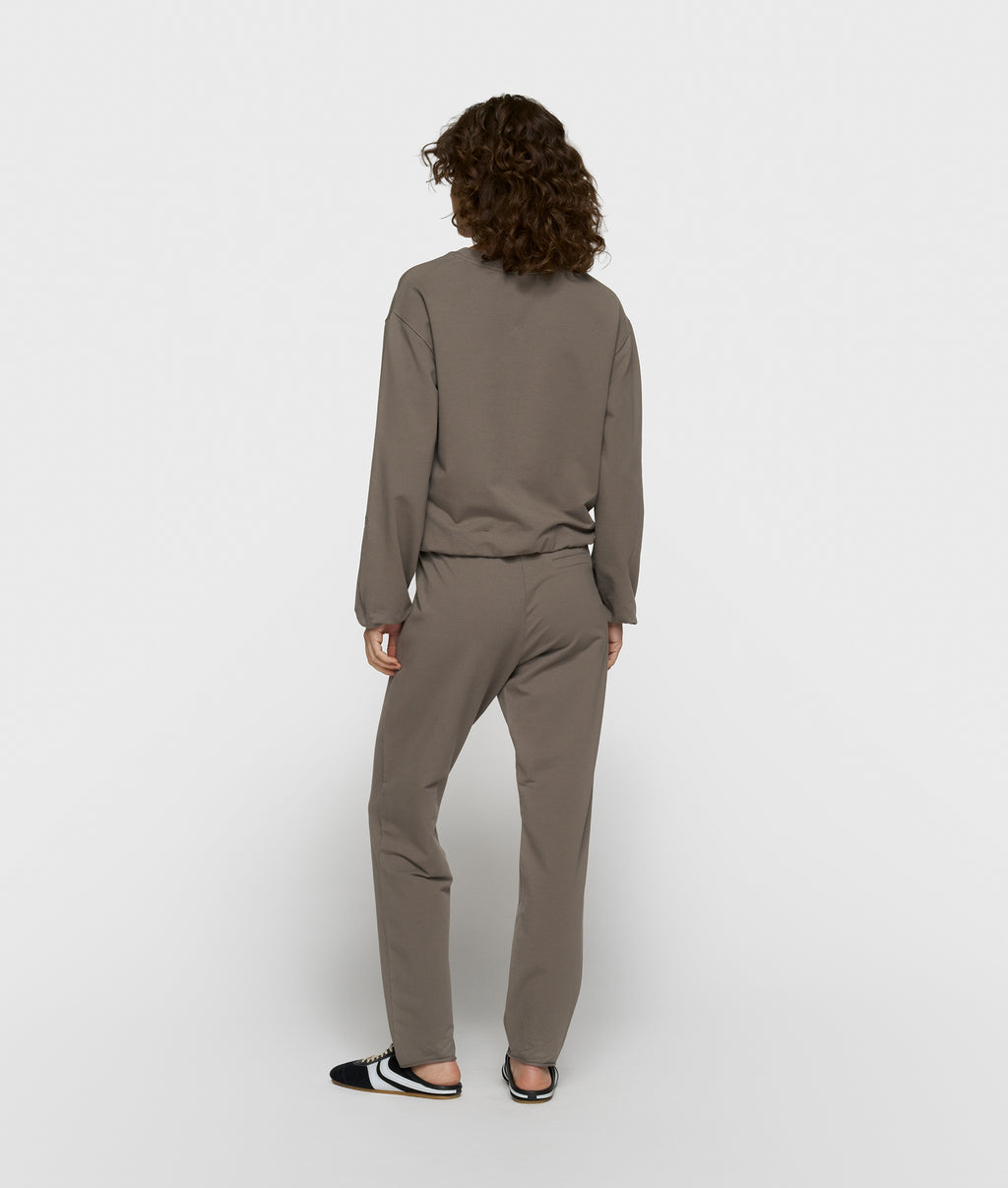 silent chique slim jogger | dark fog