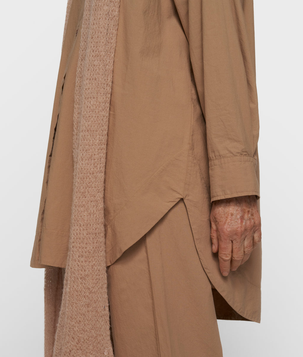 open knit scarf | light fudge