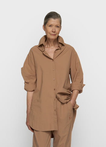 long blouse | light fudge