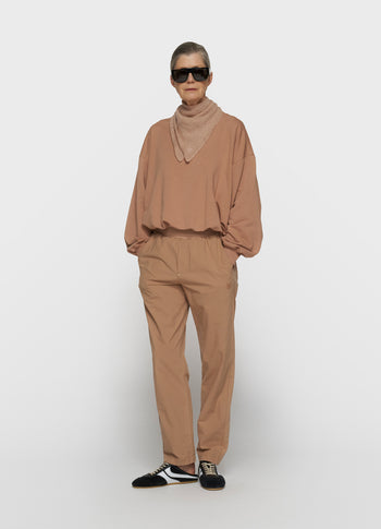 woven jogger | light fudge