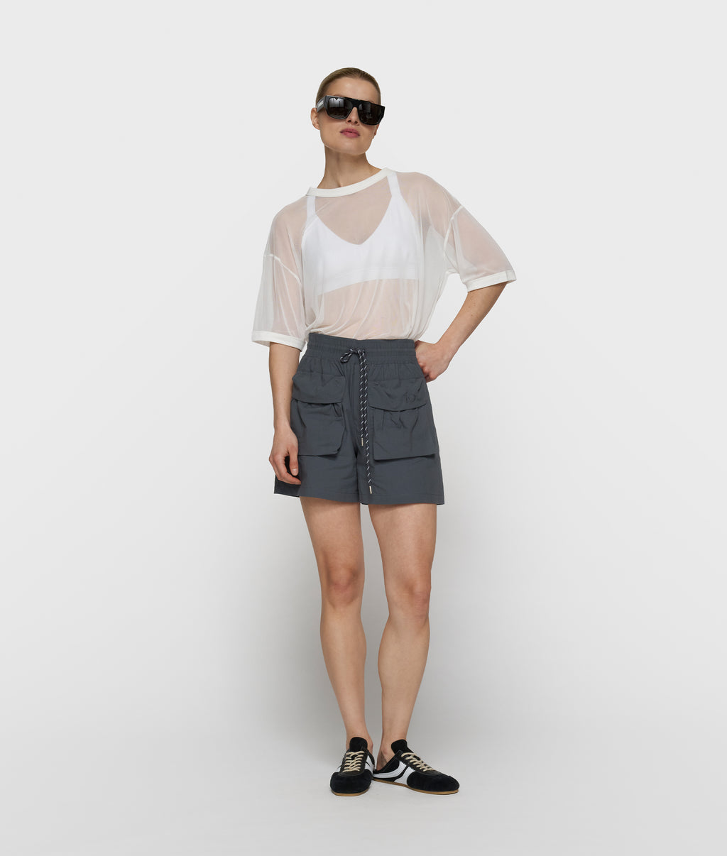 mesh tee | ecru