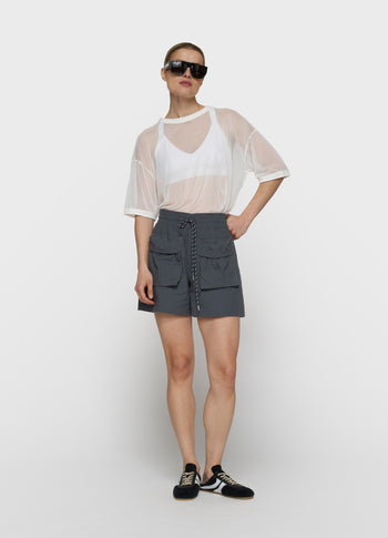 mesh tee | ecru
