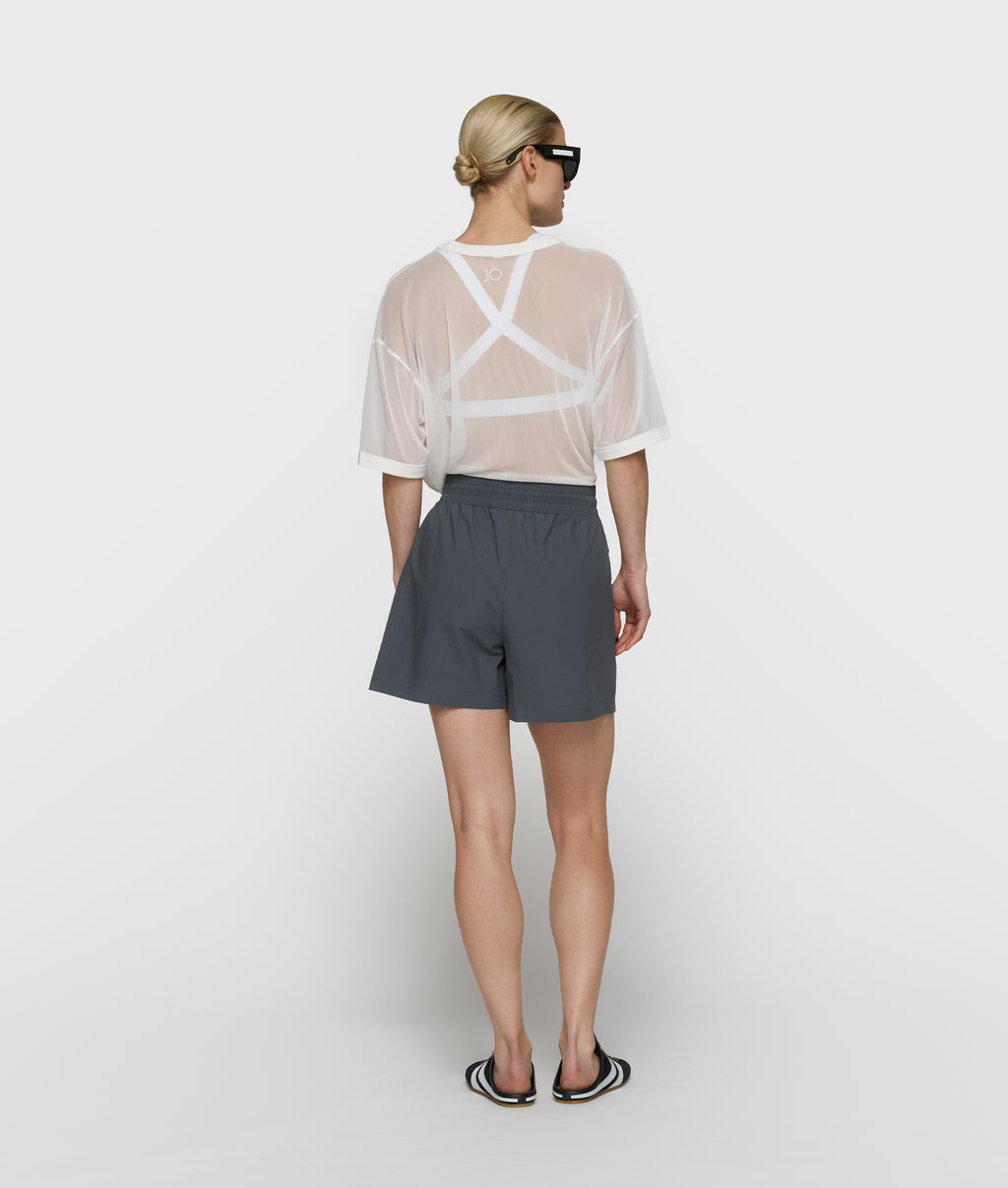 mesh tee | ecru