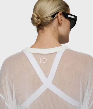 mesh tee | ecru