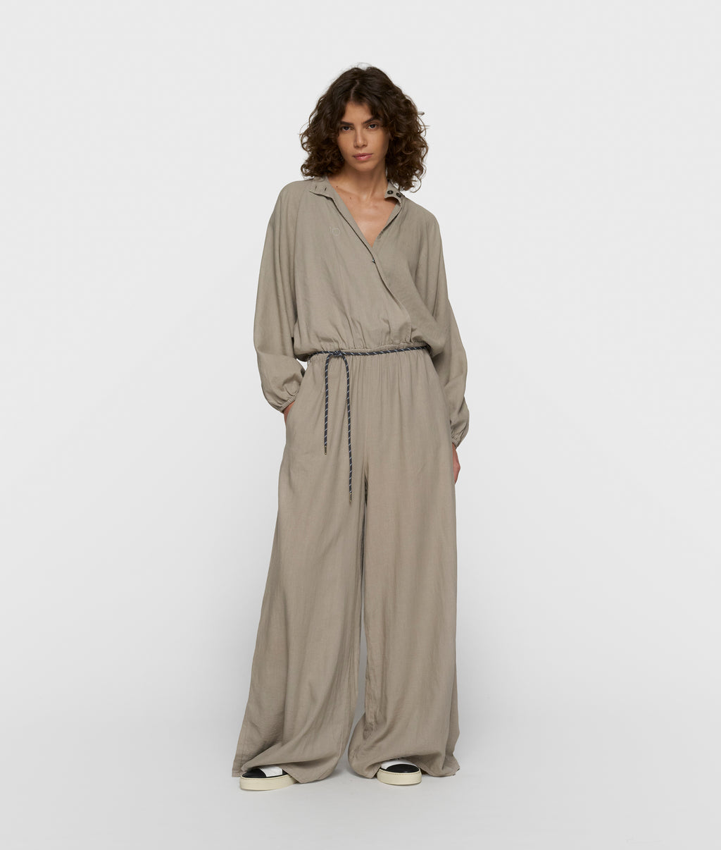 cotton linen jumpsuit | fog