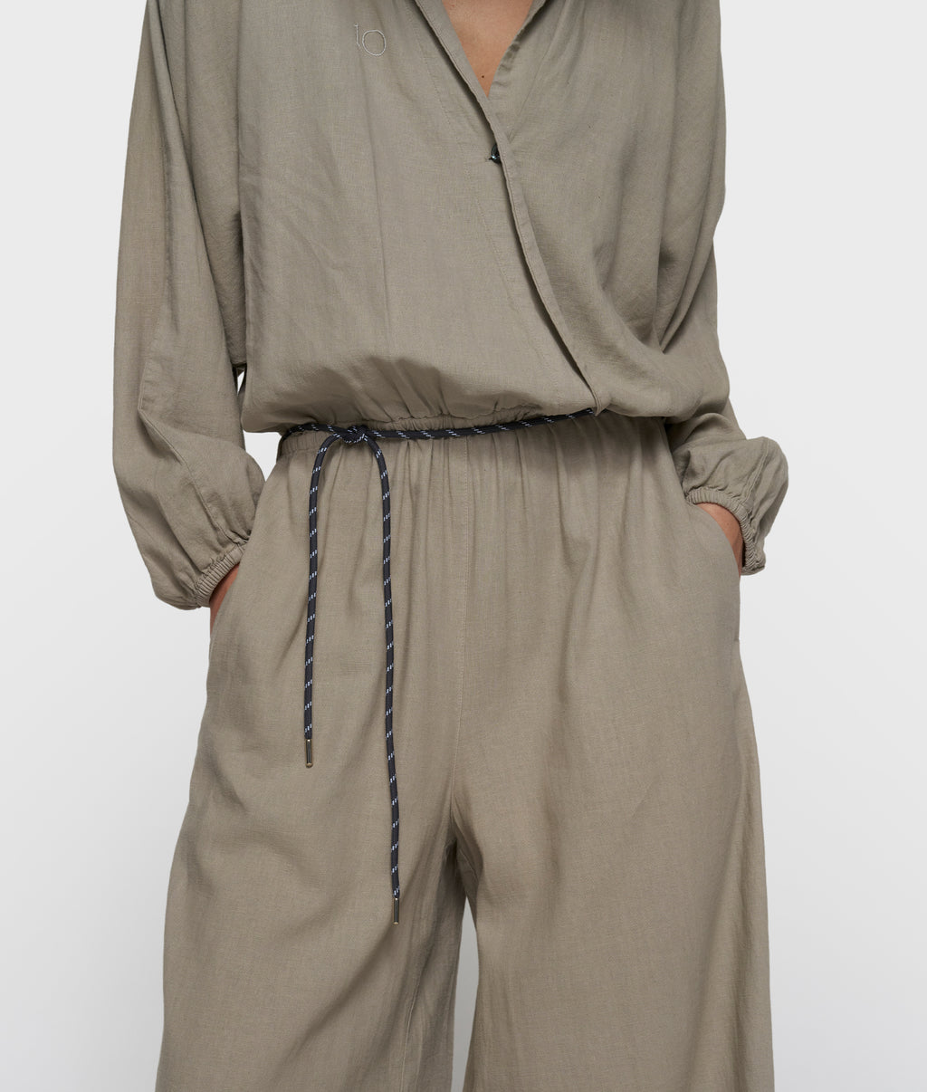 cotton linen jumpsuit | fog
