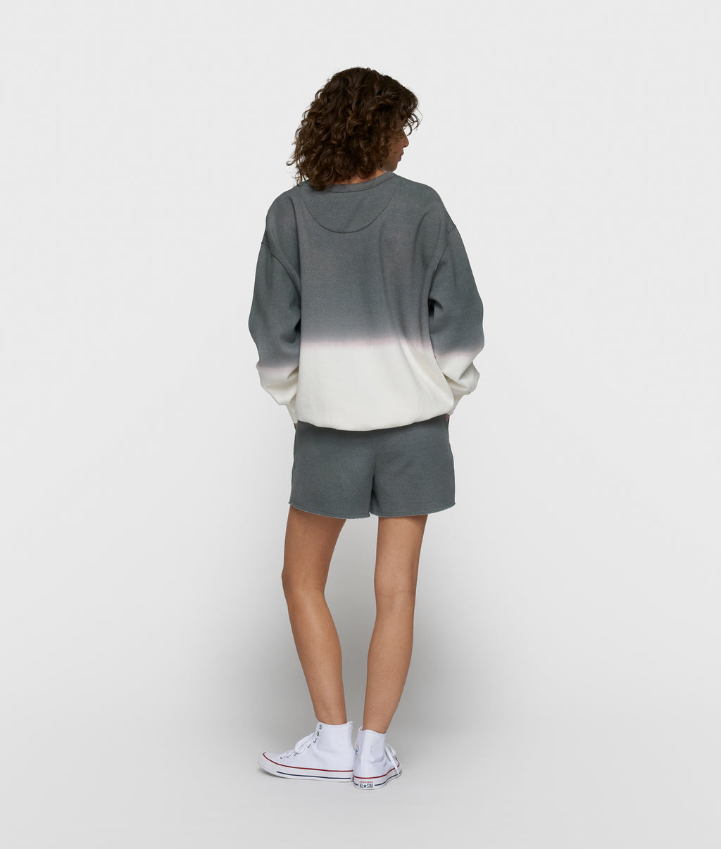 statement sweater dip dye | mid grey