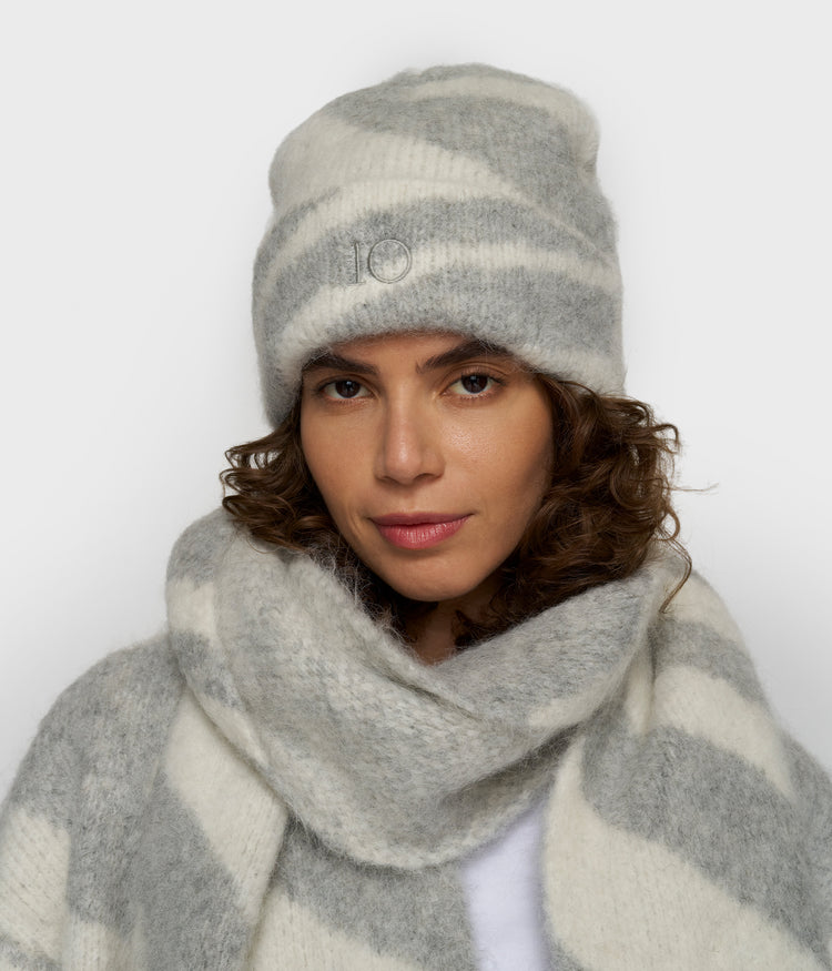beanie zebra | ecru