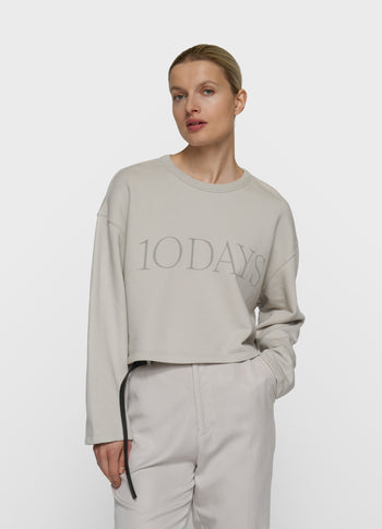 short 10DAYS sweater | stone