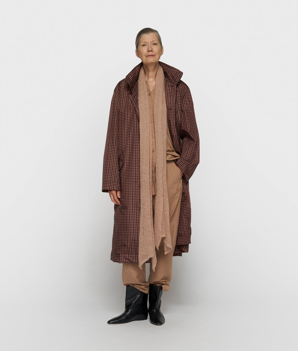 the wetlook coat | light fudge