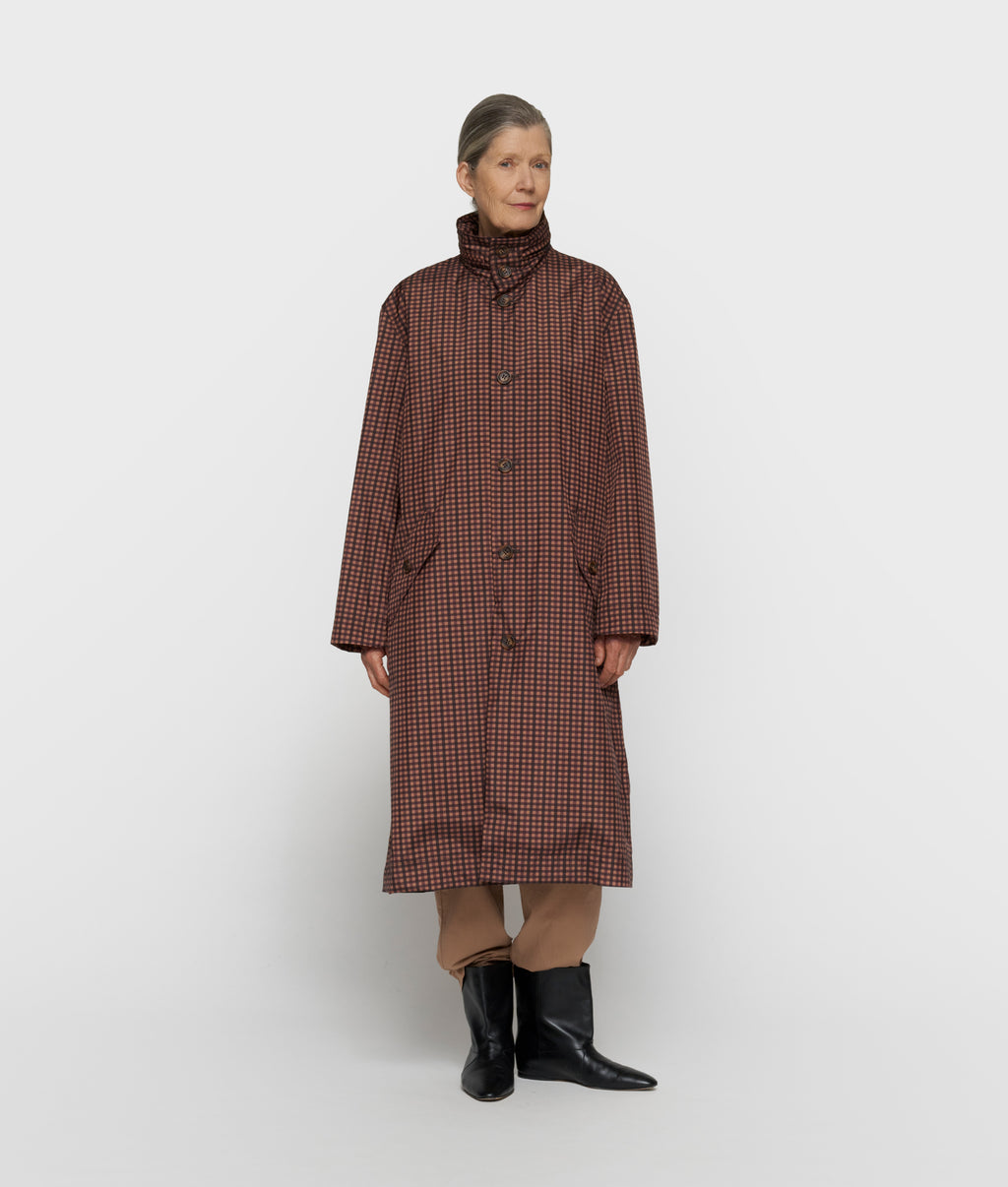 the wetlook coat | light fudge