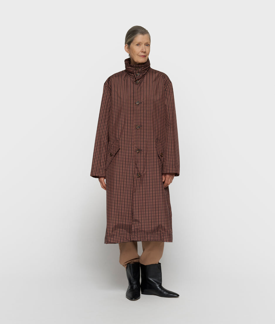 the wetlook coat | light fudge
