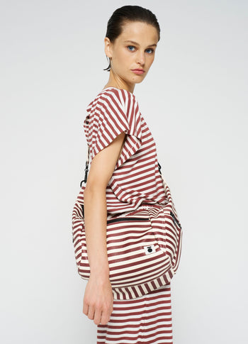 banana bag stripe | burgundy
