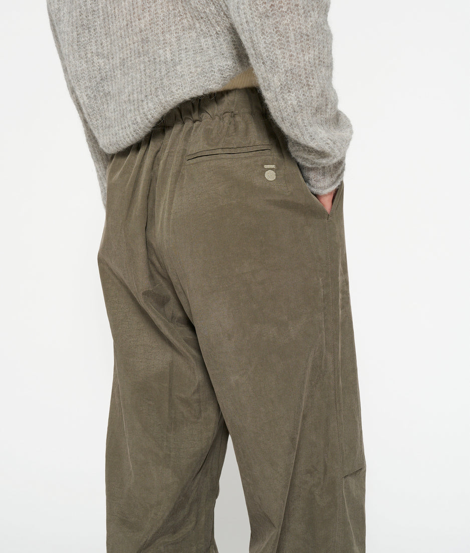 parachute pants | dark moss