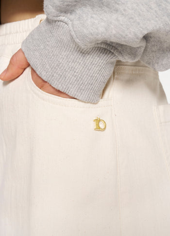 maxi skirt twill | ecru