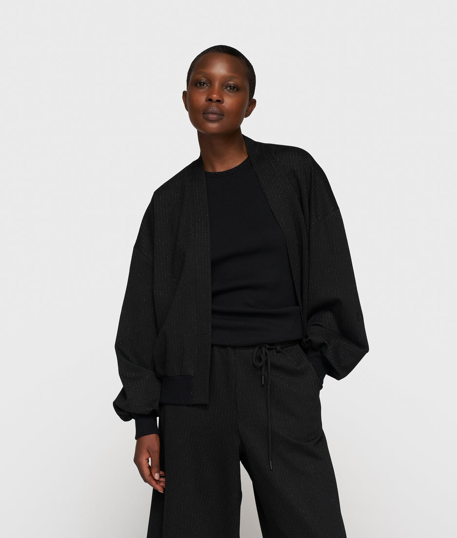 reversible cardigan punto | black