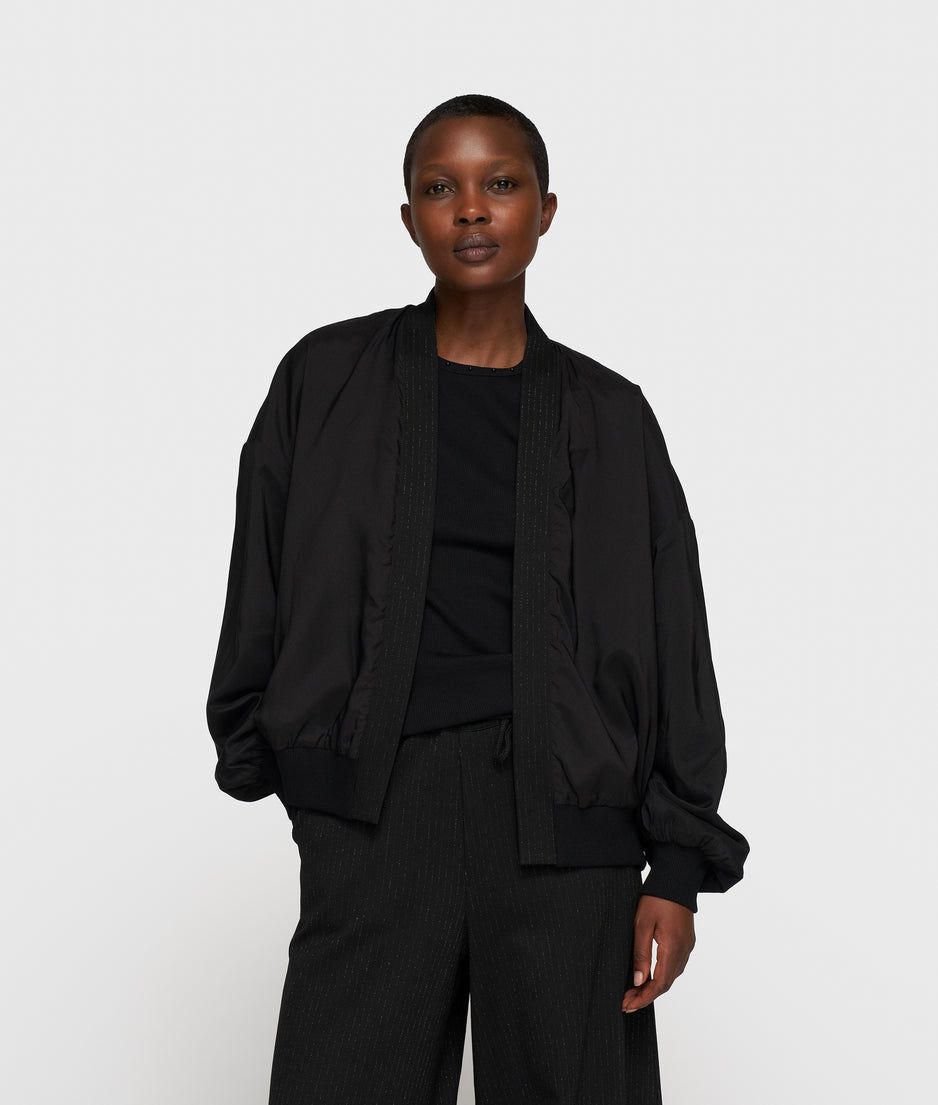 reversible cardigan punto | black