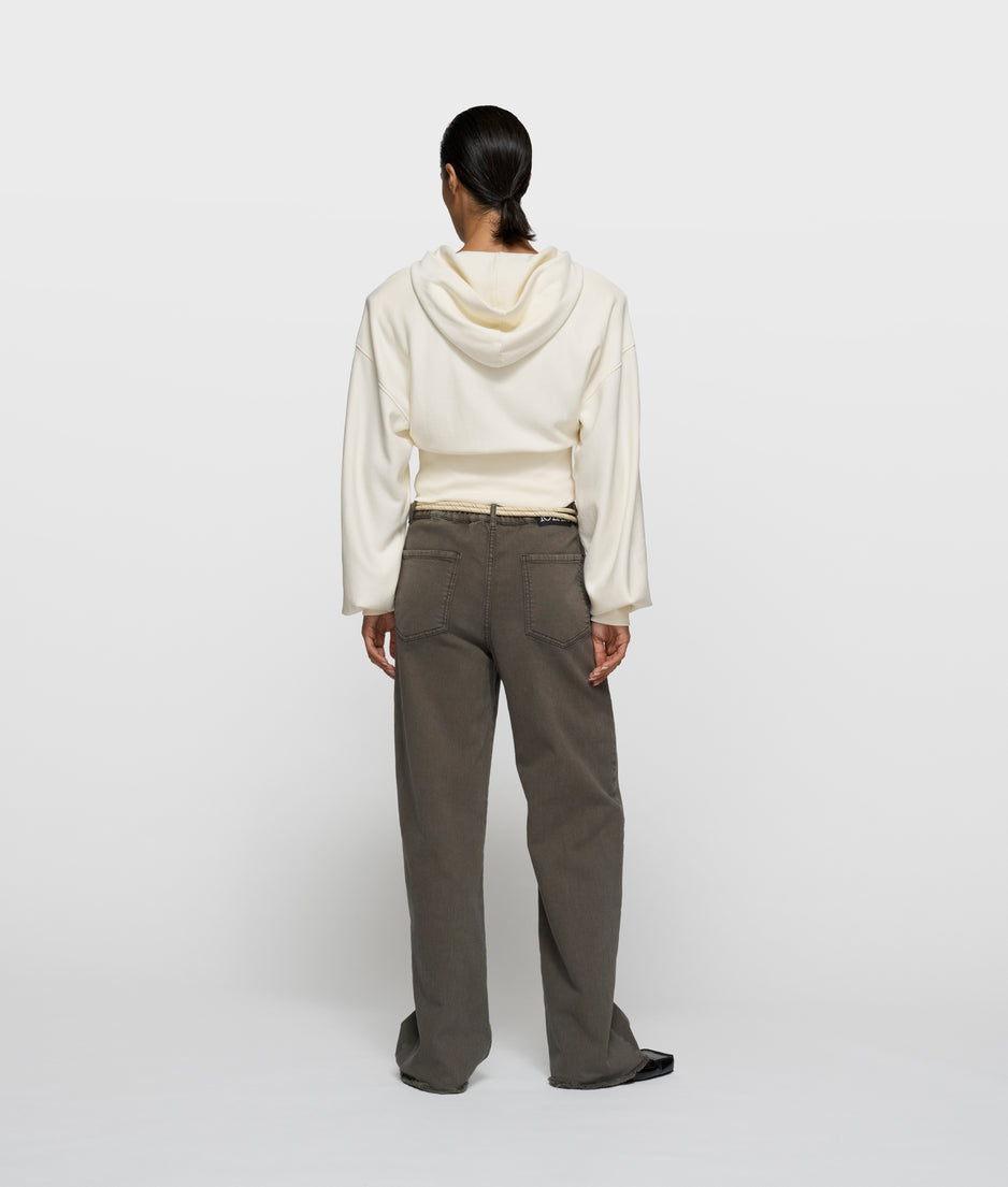 jog twill pants | dark truffle