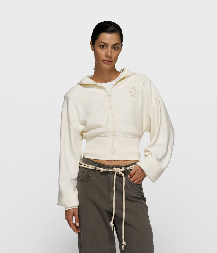 ballet zip hoodie | pearl