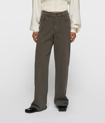 jog twill pants | dark truffle