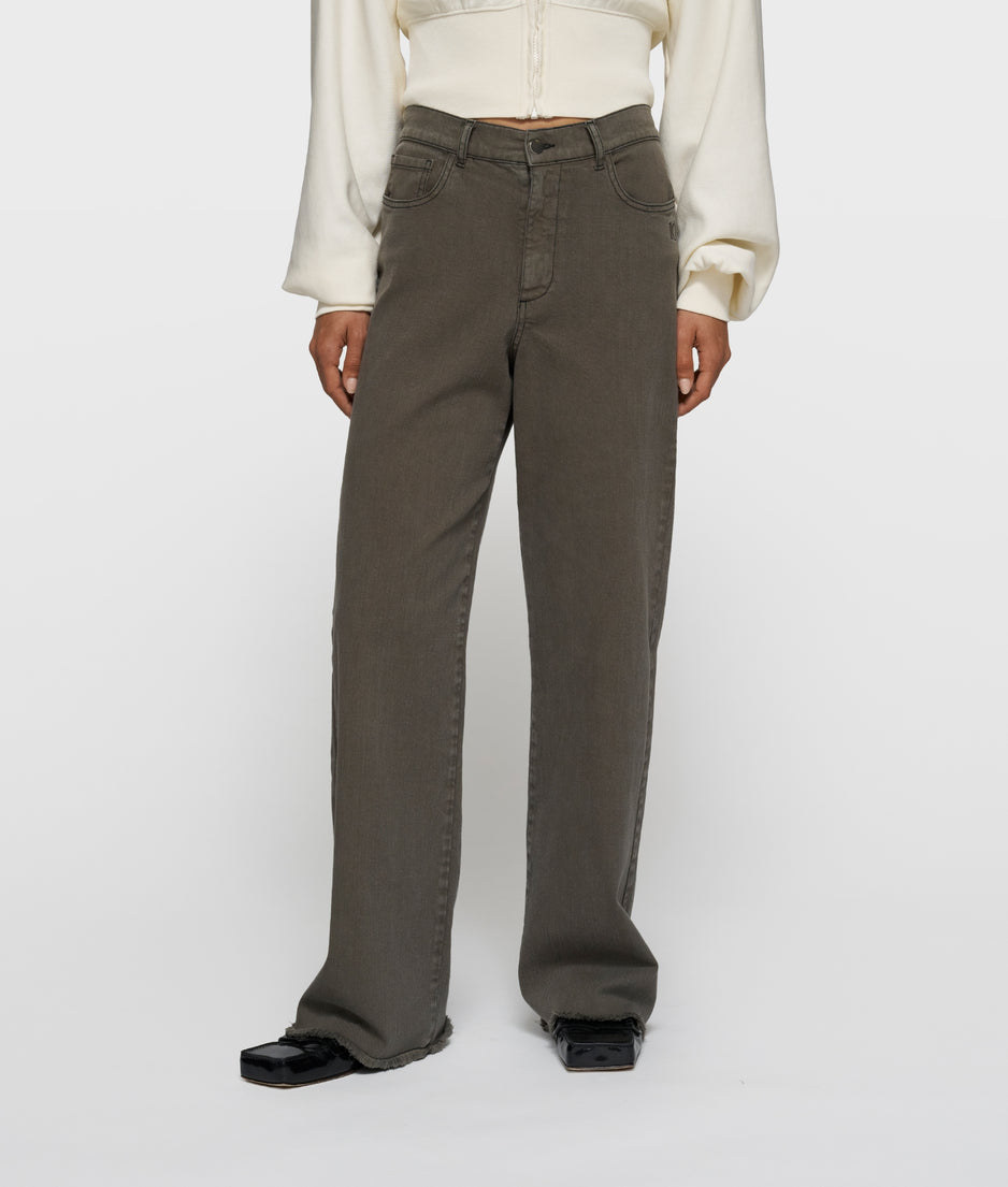jog twill pants | dark truffle