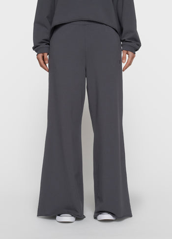 silent chique wide jogger | steel blue