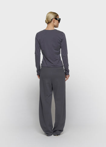 slim long sleeve tee | steel blue