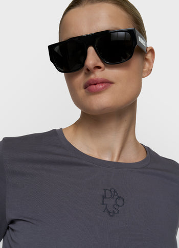 slim long sleeve tee | steel blue