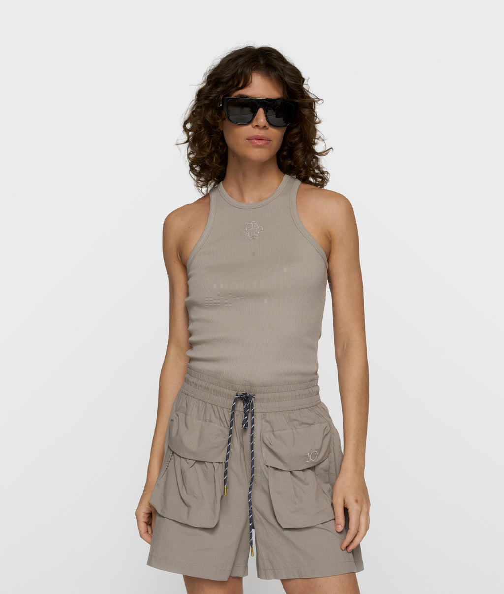 tank top rib | fog