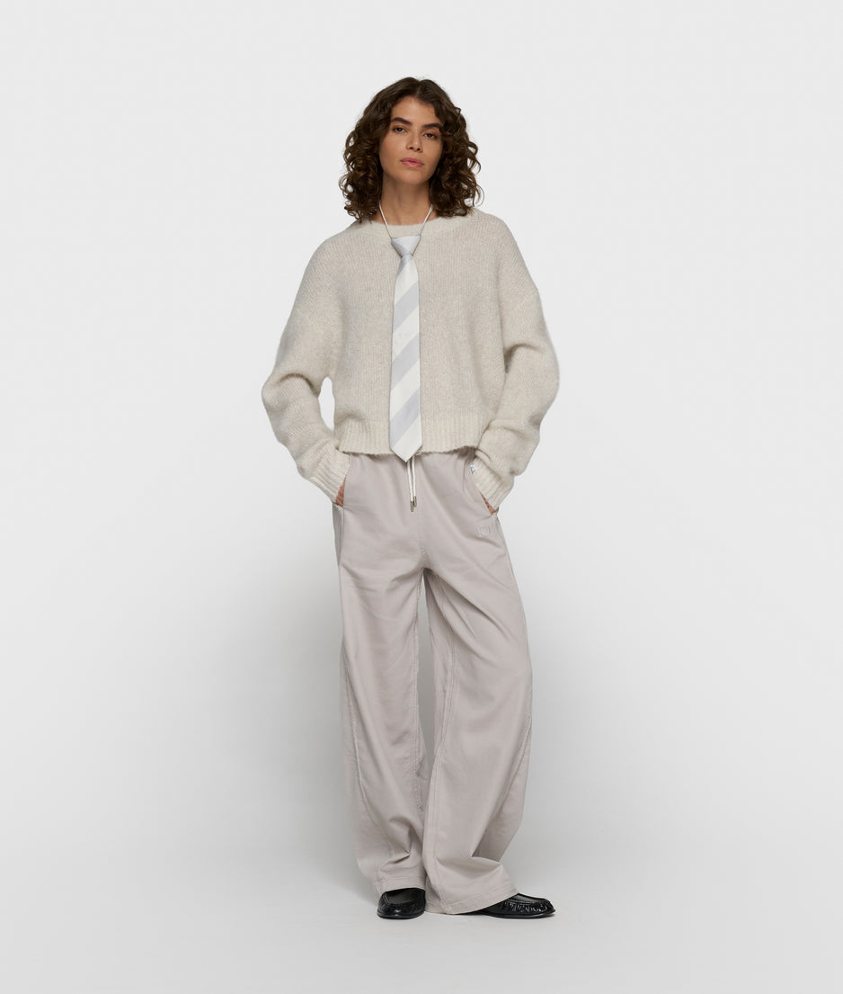 hairy knit sweater lurex | ecru