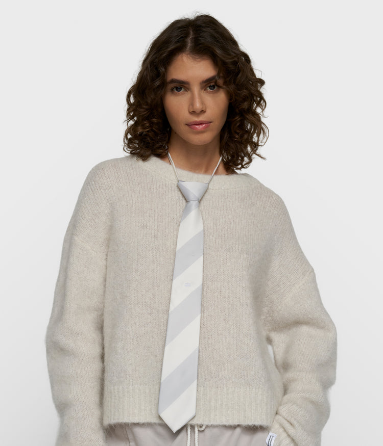 tie stripes | white/stone