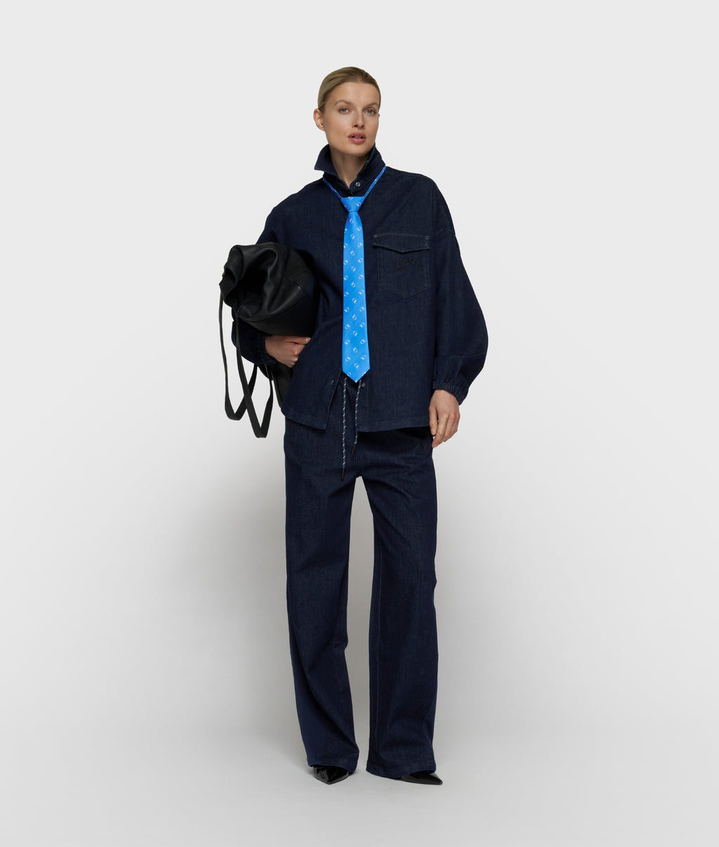 overshirt chambray | dark blue
