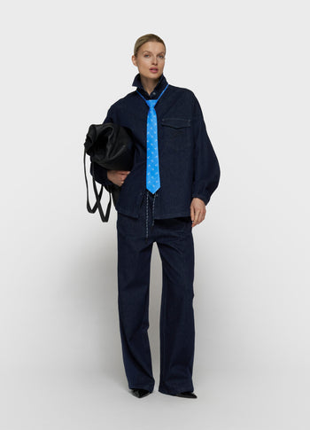 overshirt chambray | dark blue