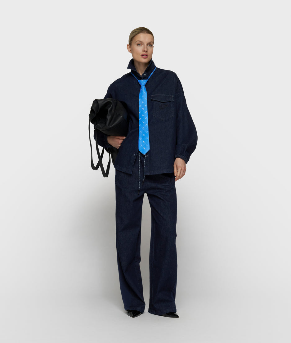 overshirt chambray | dark blue