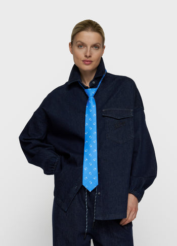 overshirt chambray | dark blue