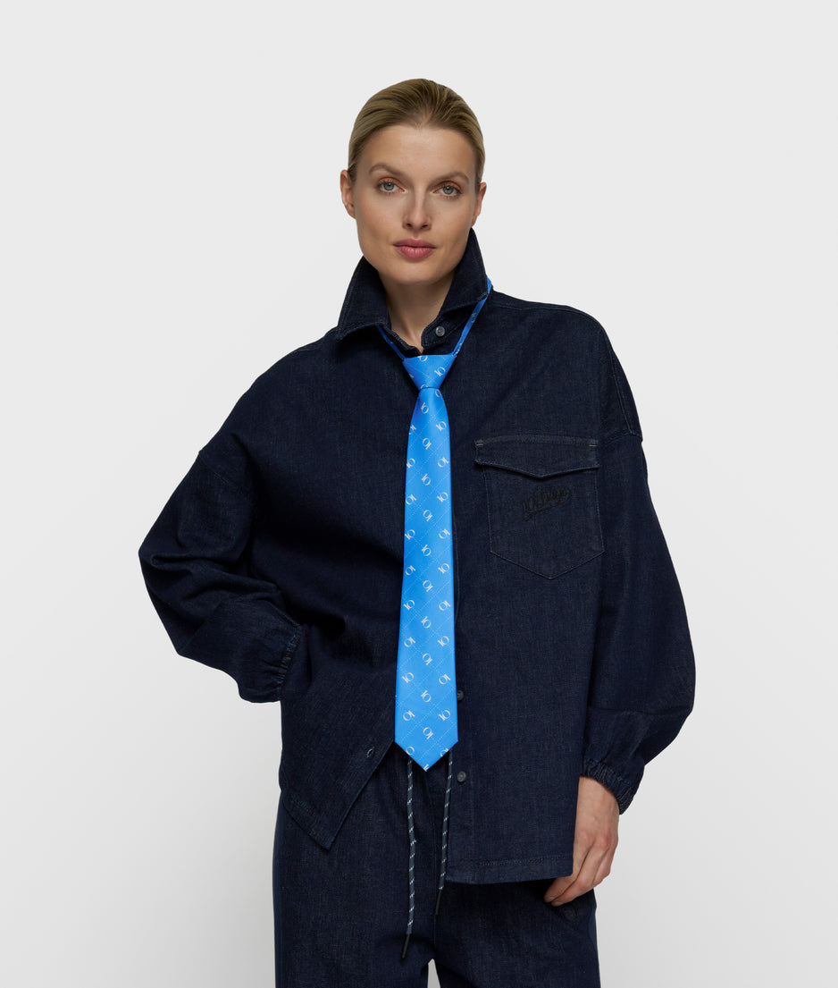 overshirt chambray | dark blue