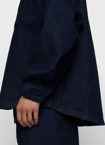 overshirt chambray | dark blue