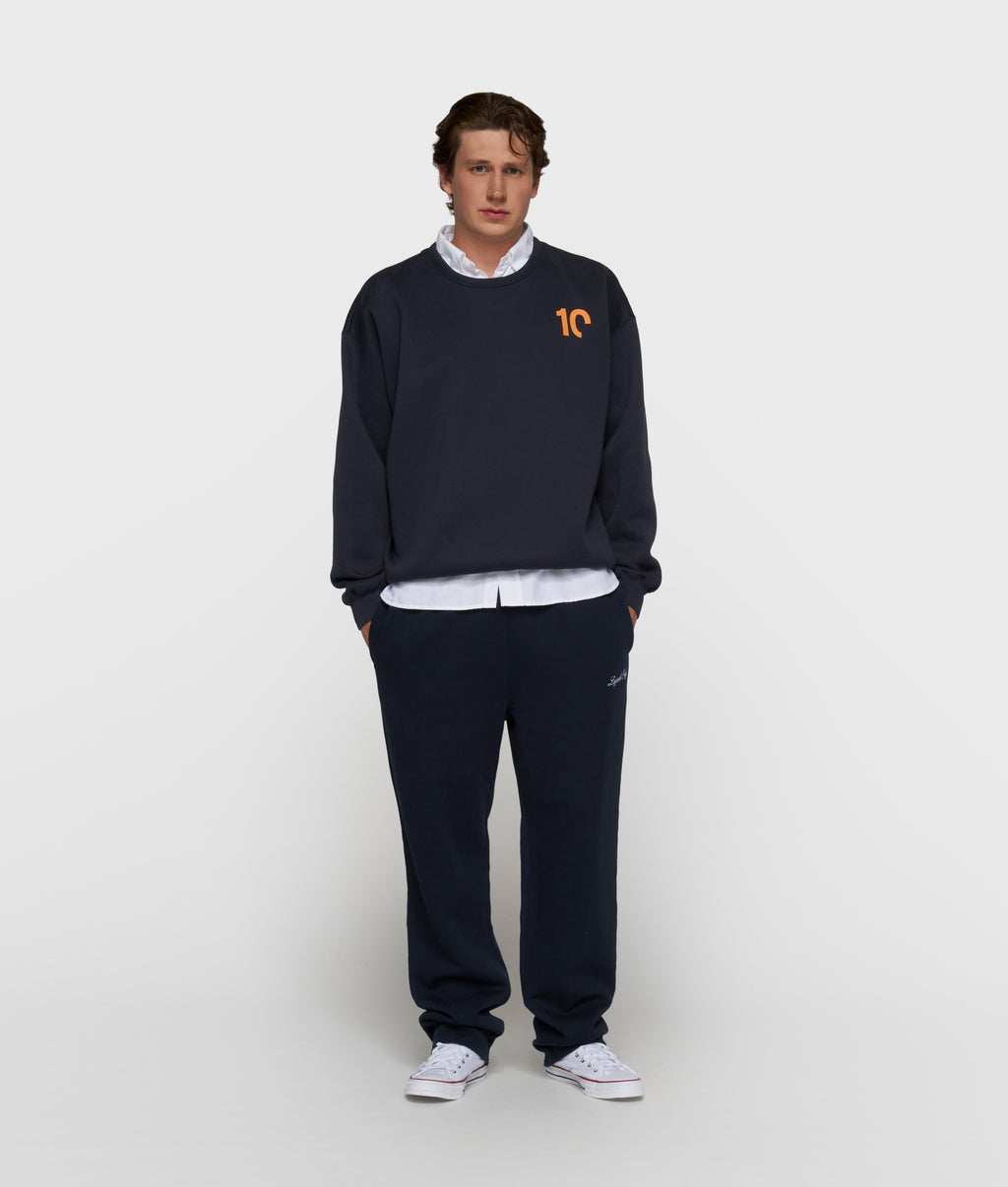 statement sweater | dark blue