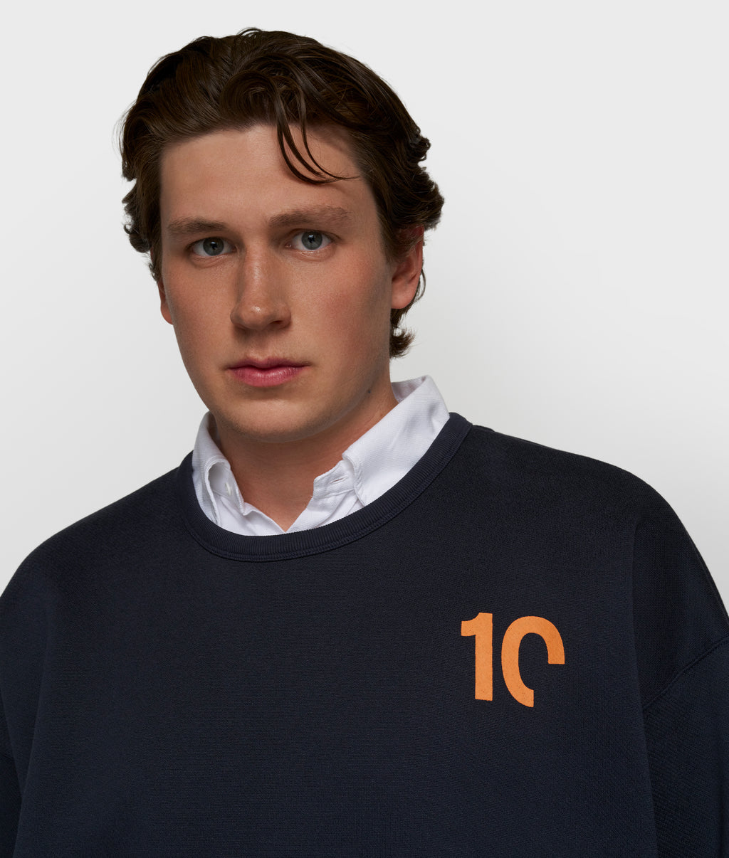 statement sweater | dark blue