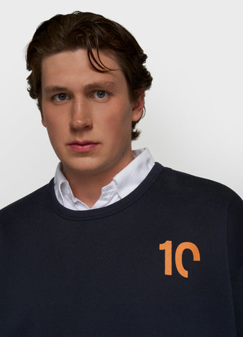statement sweater | dark blue