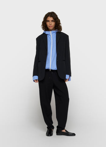 double cuff travel blazer | black