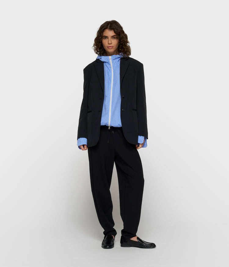 double cuff travel blazer | black
