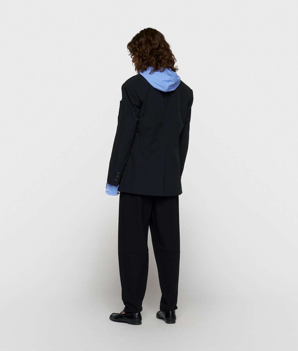 double cuff travel blazer | black