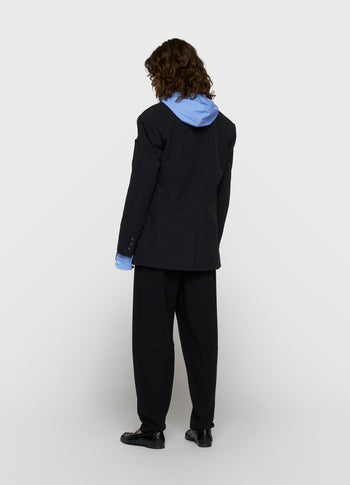 double cuff travel blazer | black