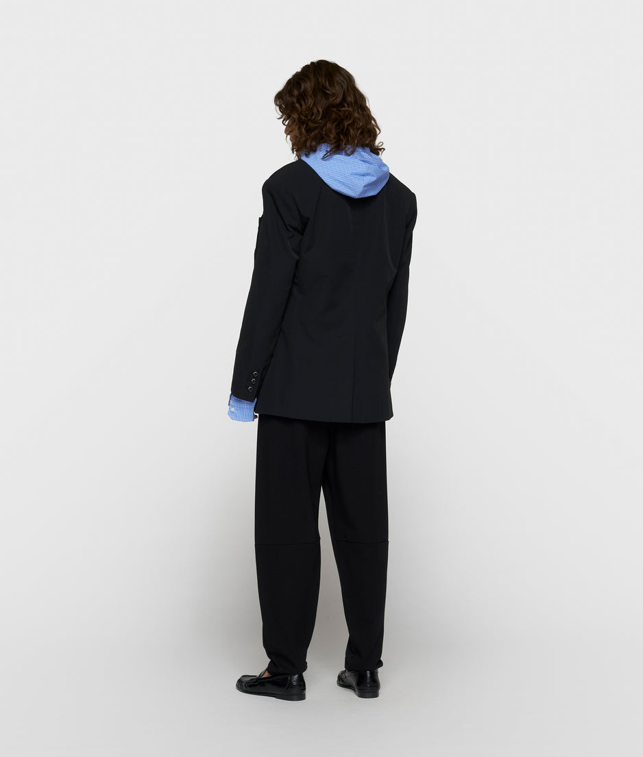 double cuff travel blazer | black